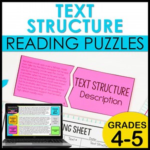 Text Structures Puzzles | w/ Digital Text Structure Activity - Reading Center