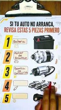Sí tú auto no arranca revisa estas 5 piezas 🫡💯 #mechanic #motor #mecanica #auto #automotriz