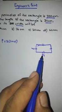 How to find the Width of a Rectangle, If a perimeter is given. #engineerspoint #perimeter