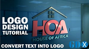logo design tutorial | Adobe illustrator logo design | English subtitles | GDX | GDX