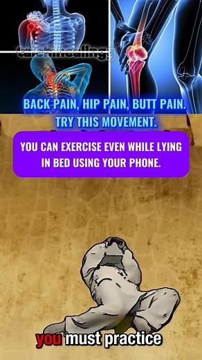 5.4K views · 13K reactions | Relieve back pain, hip pain, and butt pain with this simple movement you can do while lying in bed using your phone! ✨ #BackPainRelief #HipPainRelief #ButtPainRelief #HomeExercise #BedWorkout #SpineHealth #PainFreeLife #StretchDaily #MobilityMatters #healthyhabits | Healingg Taichi | Facebook