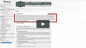 REDCap Advanced Videos 2: Randomization