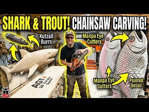 SHARK VS. CHAINSAW! 🦈 Carving Epic Fish from Raw Pine Logs! (LIVE)