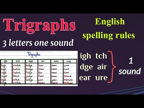 what are trigraphs | spelling rule dge ge | spelling rules