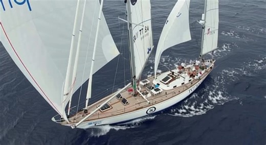 14K views · 133 reactions | "Luxury sailing yacht glides across the open sea, its white sails billowing in the wind." #fblifestyle #sailingandyatch #sealife | Sea Life | Facebook