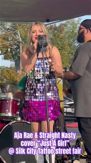 Aja Rae & Straight Nasty cover “Just A Girl” at Silk City Tattoo street fair 9Oct2025