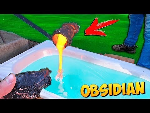 EXPERIMENT LAVA vs POOL = REAL OBSIDIAN