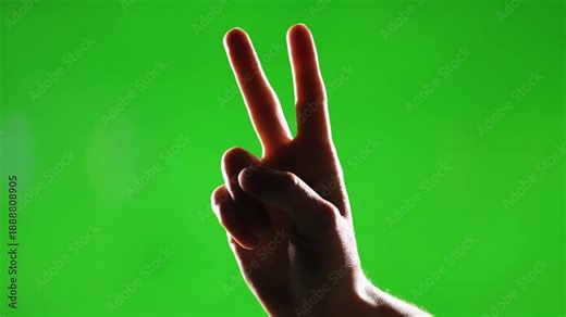 Green Screen set of 10 different full hand swipe gestures fast and slow on greenscreen scene 2 with distortion, overlay, glitch, static noise, scan lines black background, 4k animated video loop