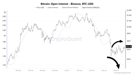 Bitcoin Divergence: Price Rally Driven by Spot as Binance Open Interest Plunges | CryptoQuant