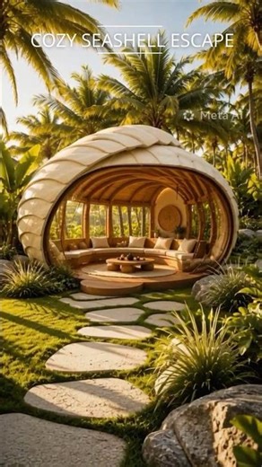 Seashell Pavilion Interiors: Tropical Backyard Retreats
