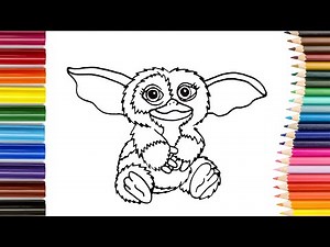 🧸🎁 HOW TO DRAW GIZMO GREMLIN MOGWAI EASY 👽 GREMLINS SECRETS OF MOGWAI STEP BY STEP FOR KIDS