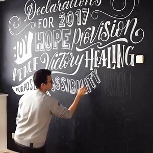 419K views · 4.6K reactions | This artist's hand lettering transforms chalk walls. | Culture Insider | Facebook