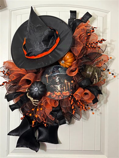 Halloween Witch’s Hat Wreath - Etsy