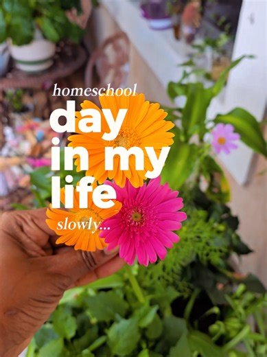 Homeschool day in my life. Started on the porch, cut a few flowers to bring inside, did a couple of lessons, put together a science kit, and now we’re spending the afternoon in the garden. How was your day? #SlowLiving #HomeschoolLife #BrownSugaHomeschooler #NatureBasedLearning #eclectichomeschool
