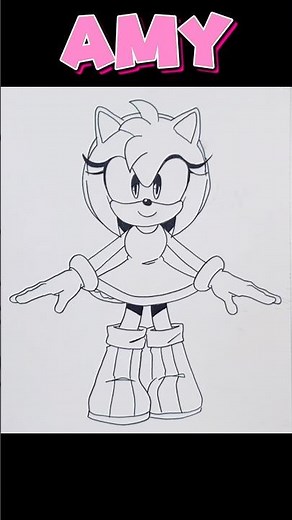 How To Draw Amy Rose EASY!