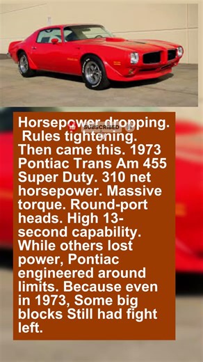 This Pontiac Ran 13s in the Emissions Era