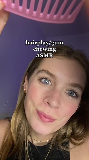Hair Play and Gum Chewing ASMR Triggers for Relaxation