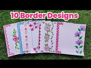 10 Border Designs/Border Designs ideas/10 Quick and Easy Border Design ideas/Project File Decoration