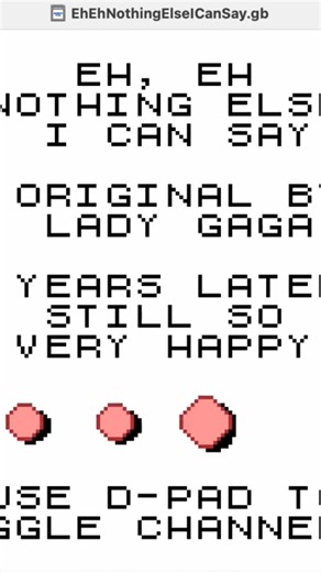 Lady Gaga - Eh, Eh - Game Boy 8-bit remix