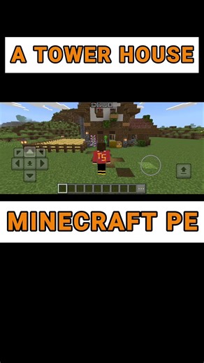 Minecraft How To Build A Tower House For Survival #minecraft #minecraftpe #gaming #shorts