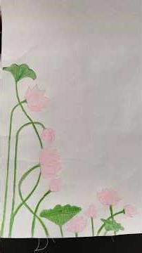 beautiful paper corner design #Drawing#Art#sidepaperdesign