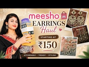 Meesho Earrings Haul 😍 | Premium Earrings Starting at ₹150 | Budget Jewellery Haul 2026