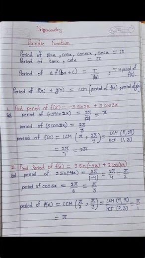 #trigonometry Formulas #periodic functions #Master Cadre Math #PGT #Class +1 #period of function