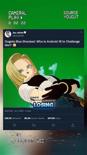 Gogeta Blue Shocked: Who Is Android 18 to Challenge Me!? 😳 #sparkingzero #crashout #knockout