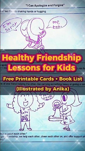 Healthy Friendship Cards for Kids 💛 FREE Printable + Book List