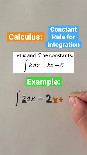 Calculus: Constant Rule for Integration #Shorts #calculus #math #maths #mathematics #learnmath