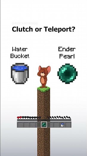 Choose Your Escape… 🟣 Ender Pearl or 💧 Water Bucket?