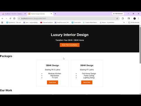 Interior Design Services How to Connect HTML CSS JS Form with MySQL Database using PHP Locally