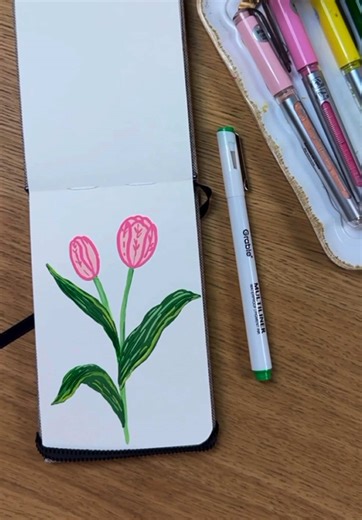 Easy Flower Painting Tutorial with Acrylic Markers