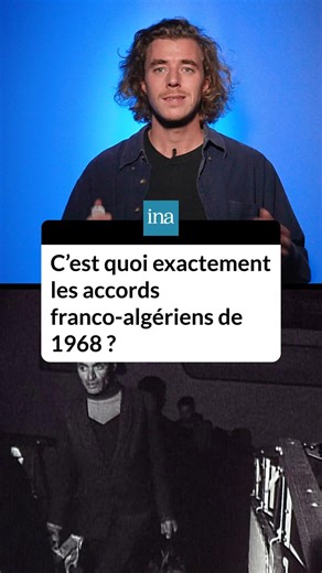 C’est quoi exactement les accords franco-algériens de 1968 ? Les députés ont adopté une résolution du Rassemblement national pour les « dénoncer ». Mais que prévoyaient-ils vraiment ? ⏪ Signés en 1968, ces accords régissaient les conditions de séjour et de travail des ressortissants algériens en France, dans un contexte de croissance économique et de besoin de main d'œuvre. | INA