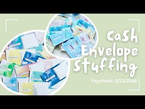 Cash Envelope Stuffing | Paycheck: 2/12/26 | Budget by Paycheck Workbook | The Budget Mom