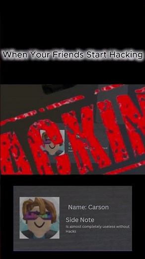 When Friends Start Hacking #roblox#animation