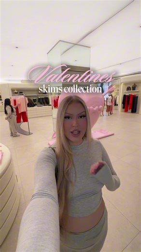besties here’s a first look at @SKIMS valentines 💕🎀🏹 im obsessed with everything, i need yalls help deciding what to get 😫😍 try on video otw!! #skimshaul #shopwithme #valentinesday #valentinesoutfit #viraloutfit