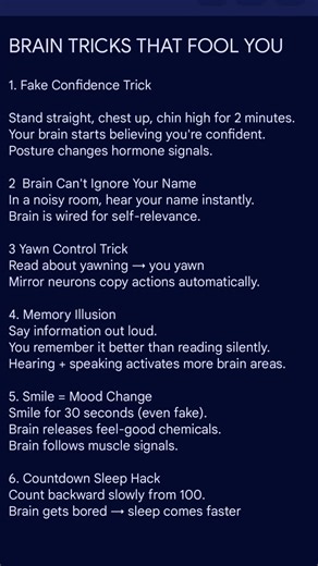 Mind control… by your own brain.#mindtricks #braingames #humanpsychology #knowledge #brainlearning