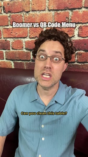 It’s the hostility for me #boomer #QRcodes #serverlife #lifeishard | Drew Talbert