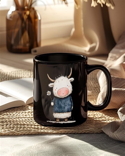 Highland Cattle Mug - Funny Cow Coffee Cup Ceramic 11oz 15oz Gift for Farm Animal Lovers Birthday Present - Etsy
