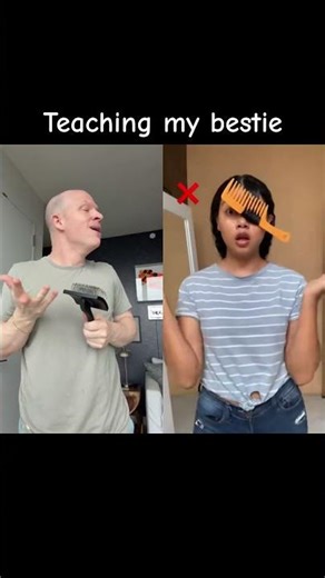 How to brush your hair tutorial! Win! #hair #hairstyle #haircare #youtubeshorts #shorts #bald