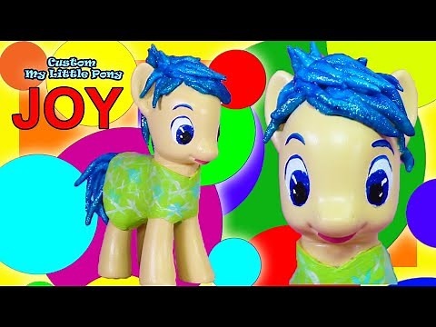 How to Make a Custom Joy Inside Out My Little Pony Figure - Art Doll Repaint DIY