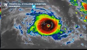 Here is a look at Tropical Cyclone Winston near Fiji from satellite. | WeatherNation