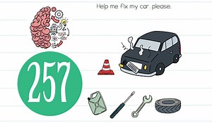 Brain Test Level 257 (NEW) Help me fix my car, please