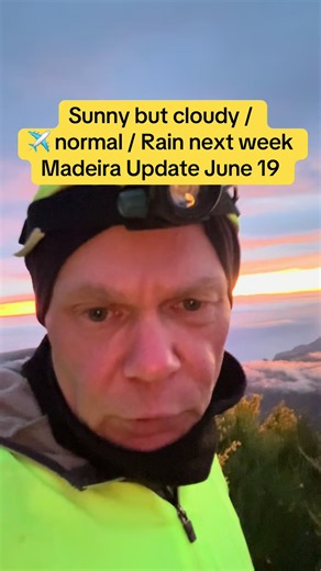 Madeira Update June 19th * Sunny with some clouds and temperatures up to 25°C across the island 🌞🌤️ * UV levels are lower today, with a UV index of 8 — still high enough to protect your skin ☀️ * Flights are currently operating normally ✈️ * Rain is predicted for next week — but as always on Madeira, there should still be plenty of sunny periods in between 🌦️ What are your plans for the weekend — beach, hiking, festivals, or just relaxing? And as always: keep sending me your pictures, trail u