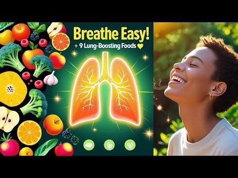 🌬️ 9 Foods That Help You Breathe Easy 🍎🥦 | Boost Lung Health Naturally! 💪 #health