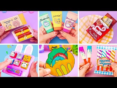 MINIATURE DIY Craft 💜 How to Make / kawaii Paper Craft ideas / Kuromi Unboxing / Easy DIY Tutorial