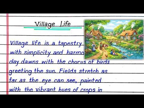 Village Life Essay in English | Simple Living & Natural Beauty | Easy Essay Writing