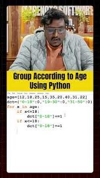 Group According to Age Using Python| Python Interview Question| Programming Classes #short #ytviral
