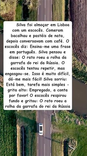 Escocês tenta pronunciar um trava-língua português no restaurante